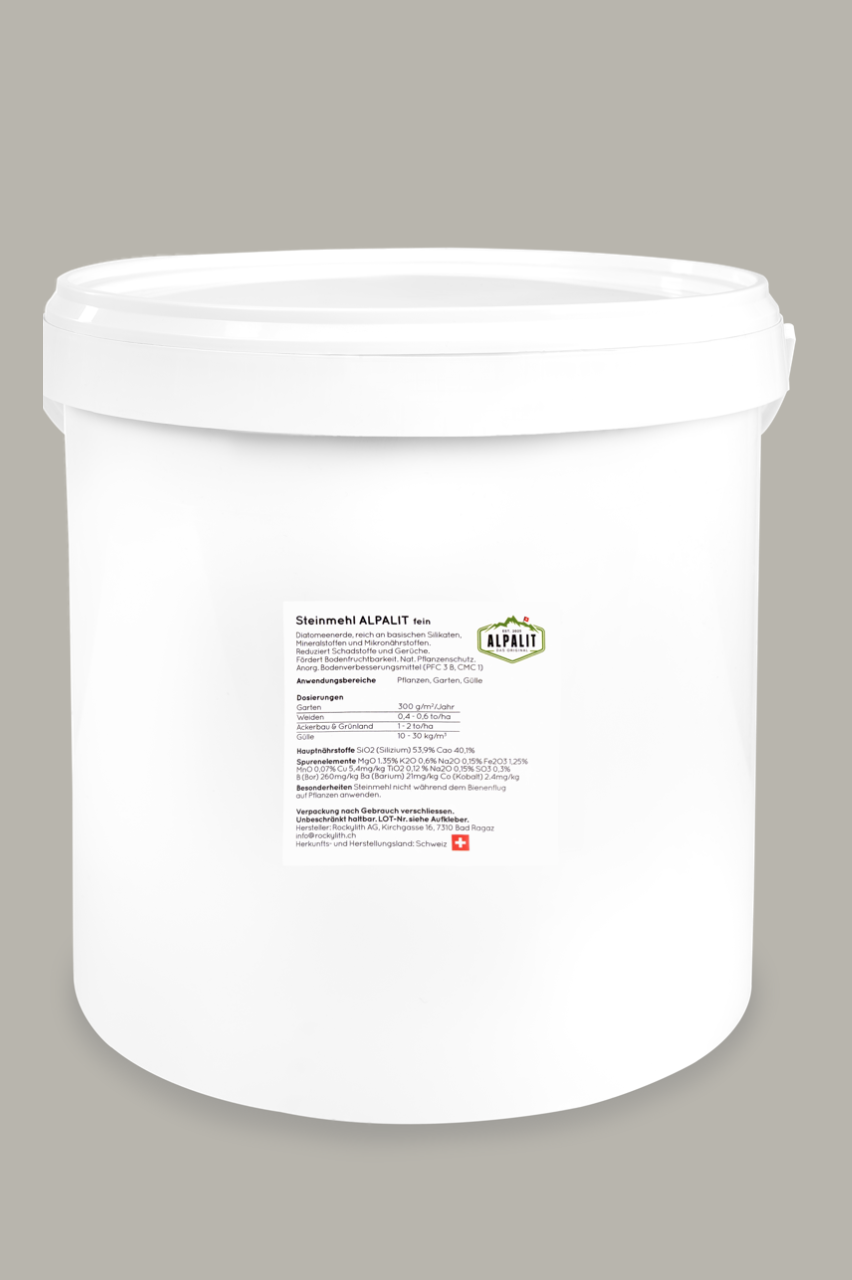 Steinmehl ALPALIT fein 12 kg Eimer