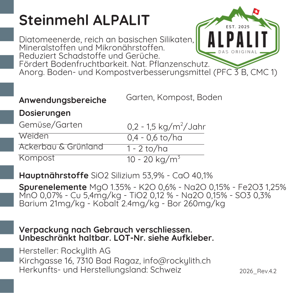 Steinmehl ALPALIT fein 0.5 kg Beutel