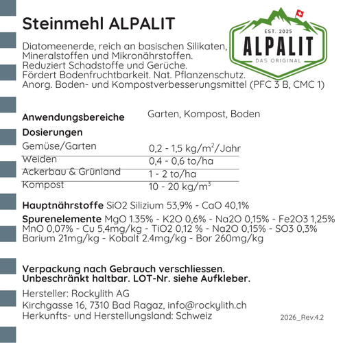 Steinmehl ALPALIT fein 0.5 kg Beutel